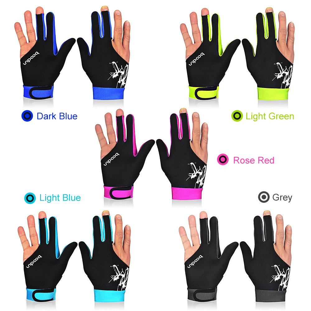 BOODUN 1 Stück Billard Handschuh 3 Finger Warteschlange Sport Handschuh Männer Frauen Billard Schützen Rechts Verknüpfungen Austauschbar Snooker Handschuhe