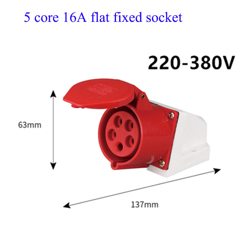 16A Lndustrial Plug Waterproof Explosion-proof Aviation Plug Docking Socket Connector Three-phase Electric 3-core 4-core 5-hole: Blue