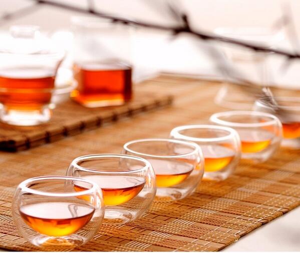 [GRANDNESS] 6 pièces tasse à thé Double paroi en verre | Tasse à thé en verre transparent résistant à la chaleur, tasse à thé à Double couche 50ml