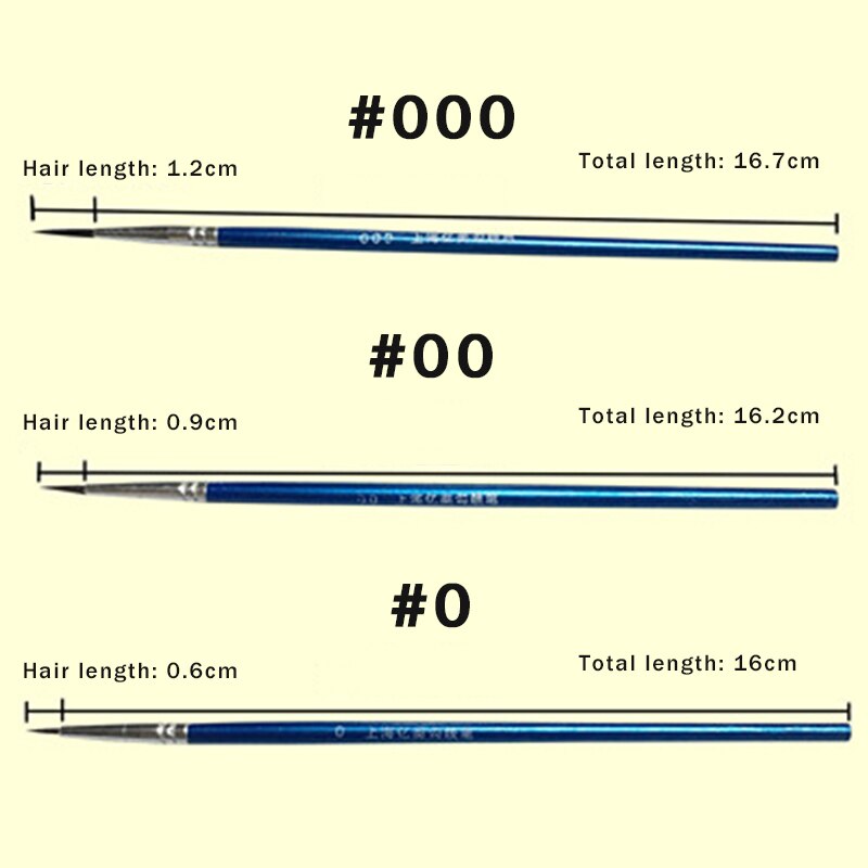 Hook Line Nylon Brush Pen Fine/Thin Small Brush Watercolor/Gouache/Acrylic/Digital Oil Painting Drawing Art Paint Brush Pen Tool