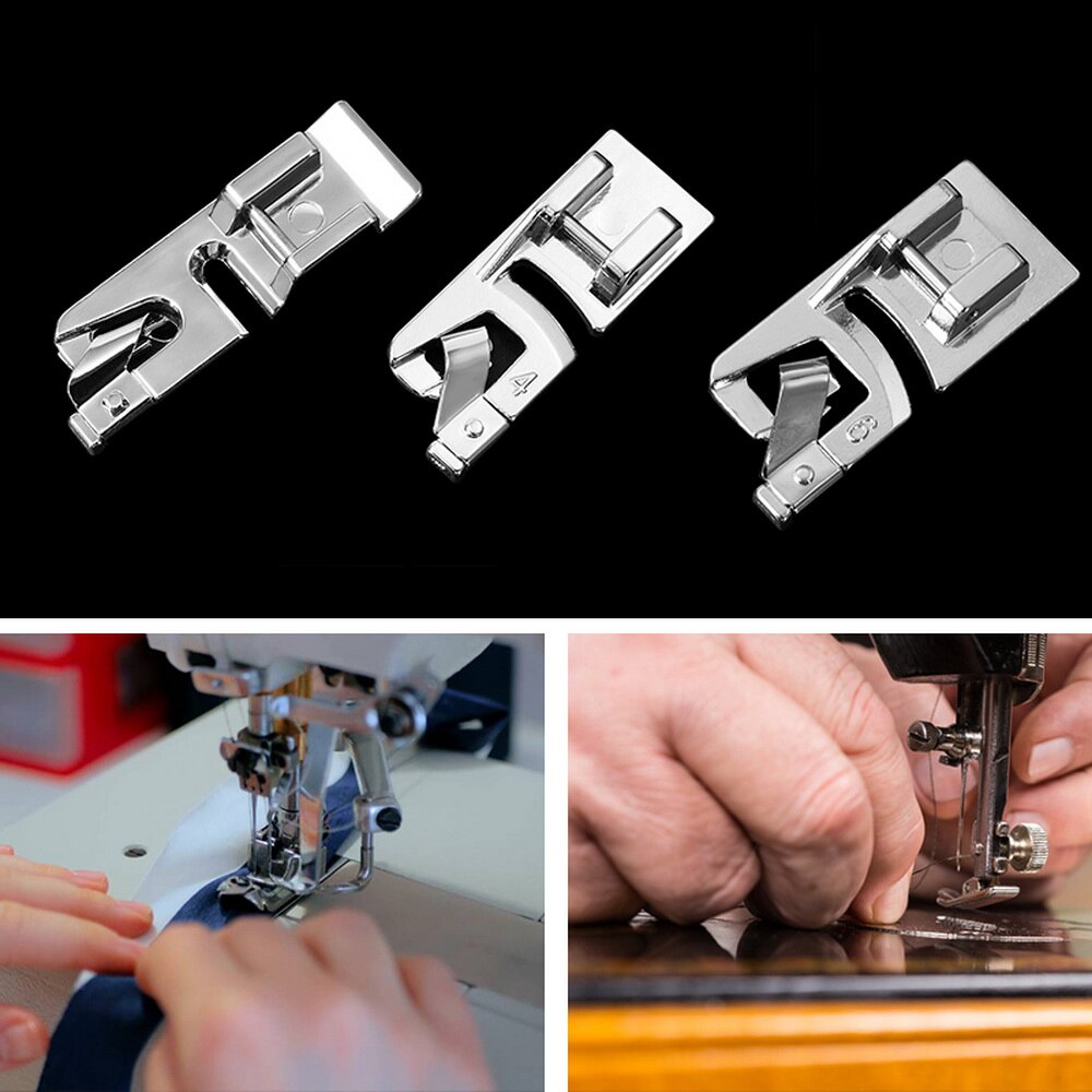 Nuova Vendita Calda Domestica Macchina Da Cucire Piedino Orlo Arrotolato Piedi impostato per fratello Accessori per il Cucito