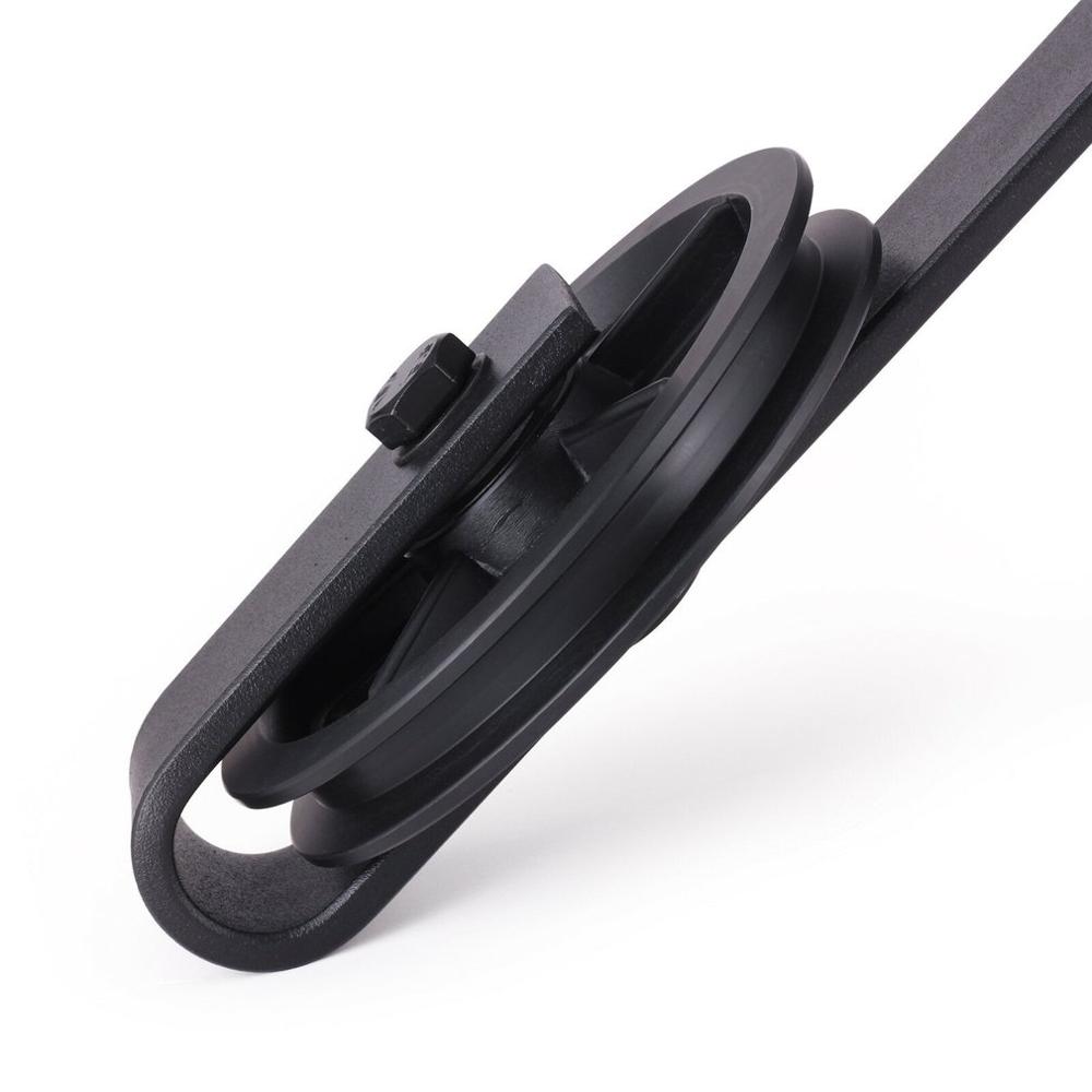 Système de porte Mobile avec roues, Rails suspendus, raccords de porte Mobile, Rail de porte en bois, accessoires pour porte simple, 8 pieds/2.44M