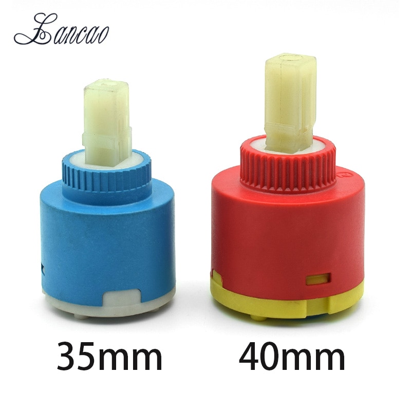 35mm/40mm Keramik Rabatt Patrone innere Blau Wasserhahn Ventil Wasser Mischbatterie Für Wasserhahn Ersetzen Teil Keramik Rabatt Patrone