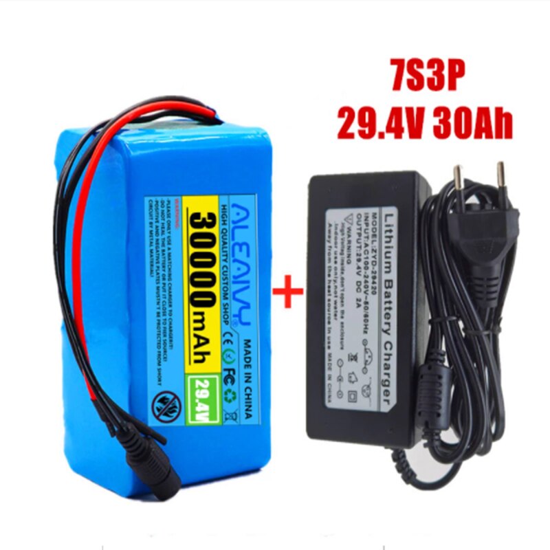 24V 30Ah 7s3p 18650 battery lithium battery 24v 30000mAh Electric Bicycle Moped electric Lithium ion Battery pack + 2A Charger
