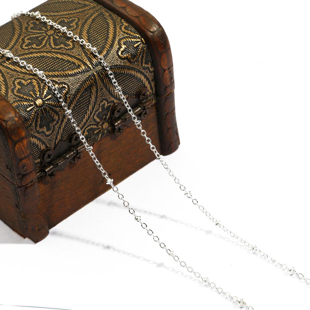 1M/5M Kralen Ketting Roestvrij Stalen Kralen Ketting Handgemaakte Sieraden Accessoires Voor Diy Ketting Armband Enkelband maken: Width 2mm Silver02 / 5Meters