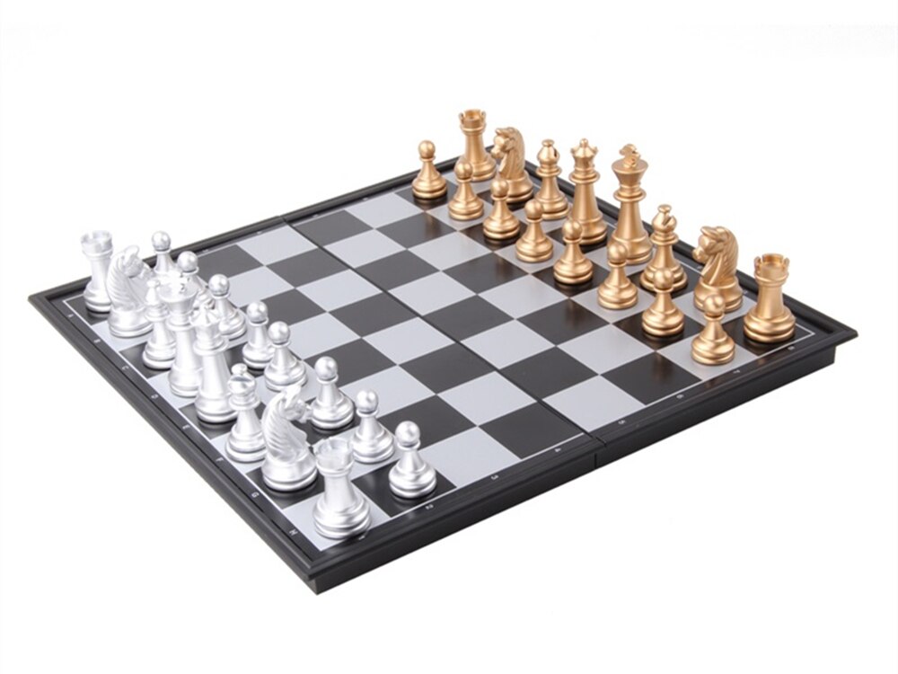 Et komplet sæt med middelalderlige skak 32 guld- og sølvbrikker internationale kampe sportsspil børns: Default Title