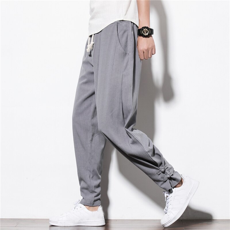 ELI22 Men's Jogger Pants Cotton Male Bodybuilding Fitness Pants Casual Color matching pants Trousers Sweatpants For Man