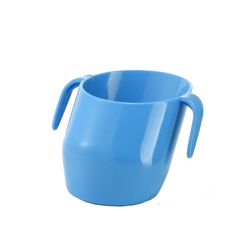 1Stck Neue freundlicher Baby Doidy Tasse Baby Ausbildung Trinkbecher geneigt Tasse Für freundlicher Baby Waschen Tasse Wasser Tassen: Blau