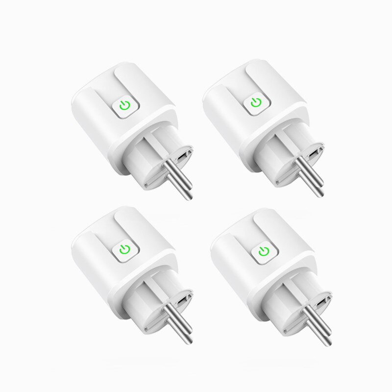 Smart Socket Wifi Socket Alexa Smart Plug Eu 16A Wifi Socket Met Alexa Compatibel App Controlled Socket Voor Homekit: 4PCS