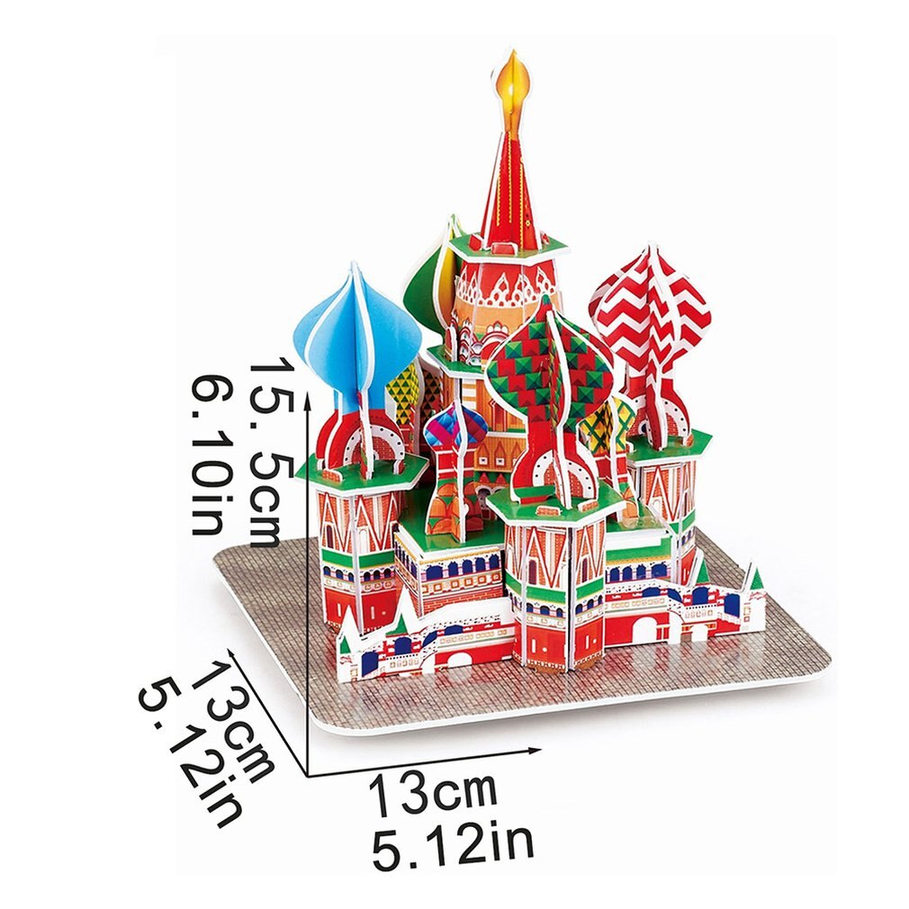 Mini Magic world Architecture Eiffel Tower Statue of Liberty card paper 3D Puzzle building models Educational Toys Kids: Vasily Ascension