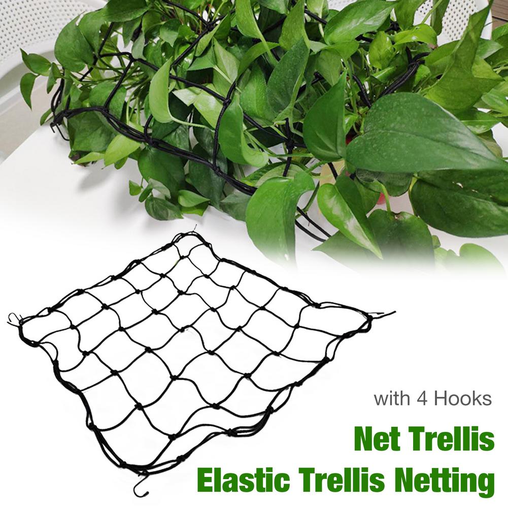 Netto Trellis Elastische Trellis Netting Met 4 Haken Voor Groeien Tenten Vruchten Rietjes Bladeren Knoppen Groenten Bloemen