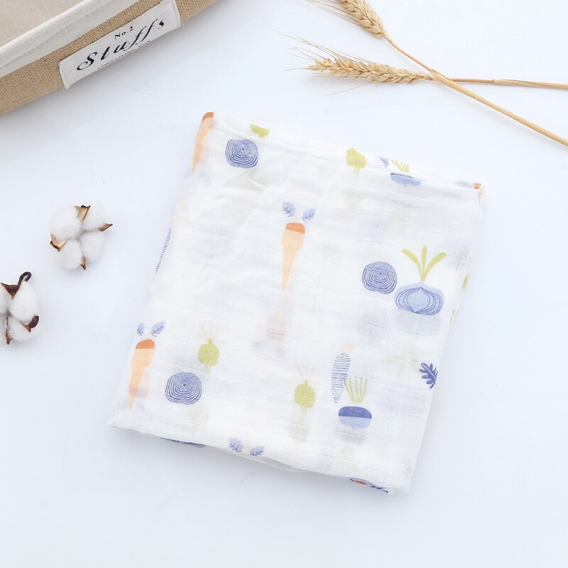 Redo lager 120*110cm nyfödd ekologisk bomull bambu babyfilt muslin swaddle wrap matning burpy handduk muslin stor blöja: Grå