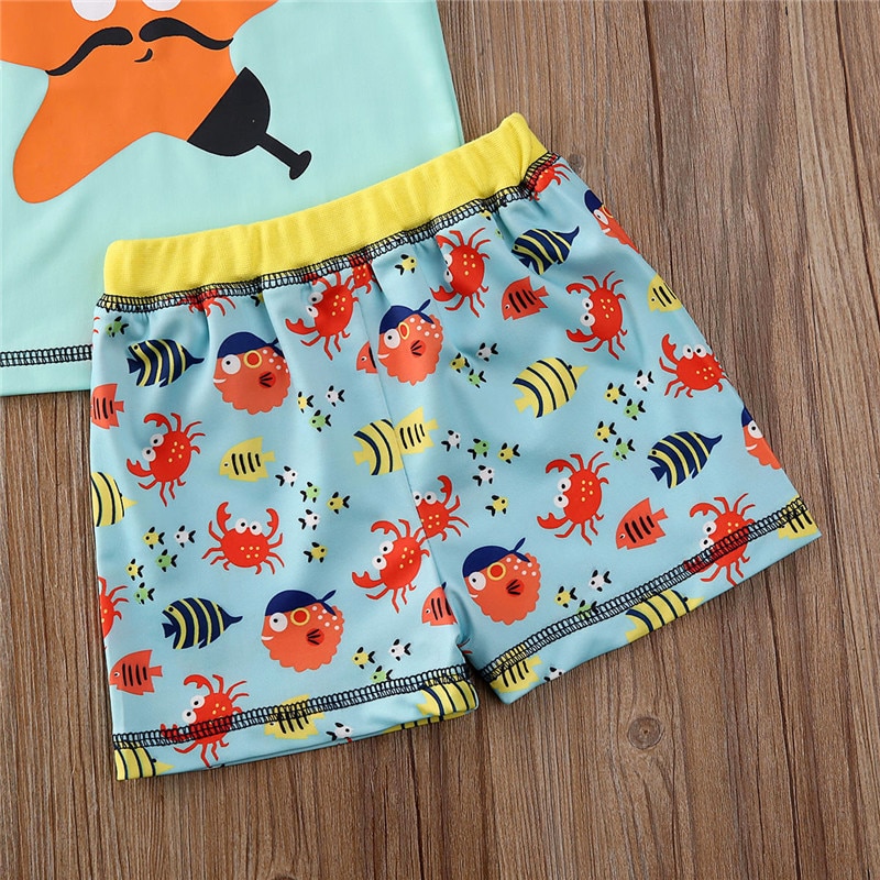 Cute Toddler Baby Boy Kid Swimsuit Bathing Tankini Bikini Set Swimwear Beachwear Summer 3PCS Outfits Set