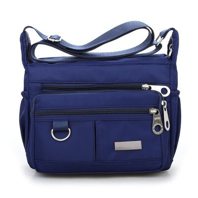 Bolso bandolera de nailon impermeable para mujer, Bolsa de hombro cruzada, A prueba de agua, novedad: dark blue