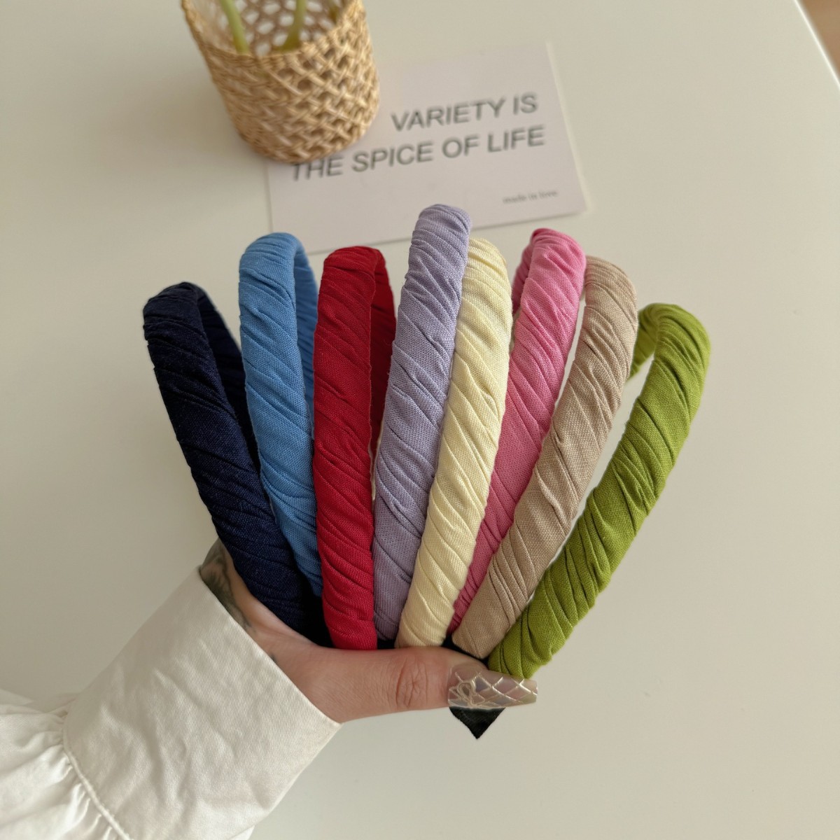 Colorful thin Fabric Wrapped Hairband Headband Hair Accessories Hair Jewerlery