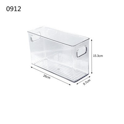 PET Kitchen Refrigerator Storage Box with Handle Transparent Fruit Vegetable Beverage Storage Box Kitchen storage Organization: 3