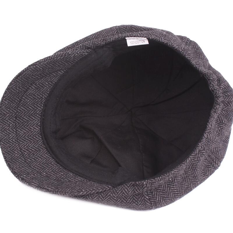 gorro octogonal para caballero, boina para hombre, otoño e invierno, para hombre, gorras planas para hombre