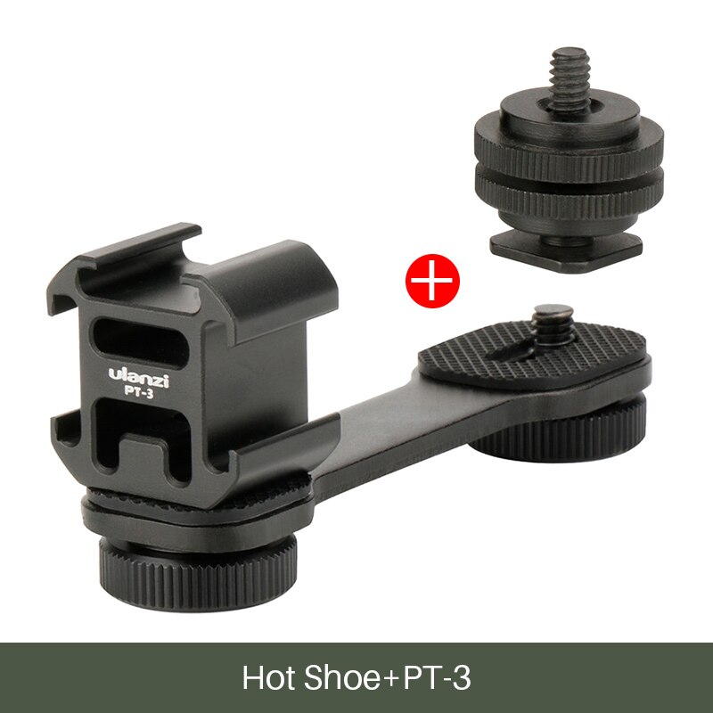 Ulanzi 3 Kalten Schuh Kamera montieren Adapter Verlängern Hafen mit durch-MM1 Mikrofon LED Video Licht für DSLR Kamera Kanon Nikon petax: heiß Schuh mit PT-03