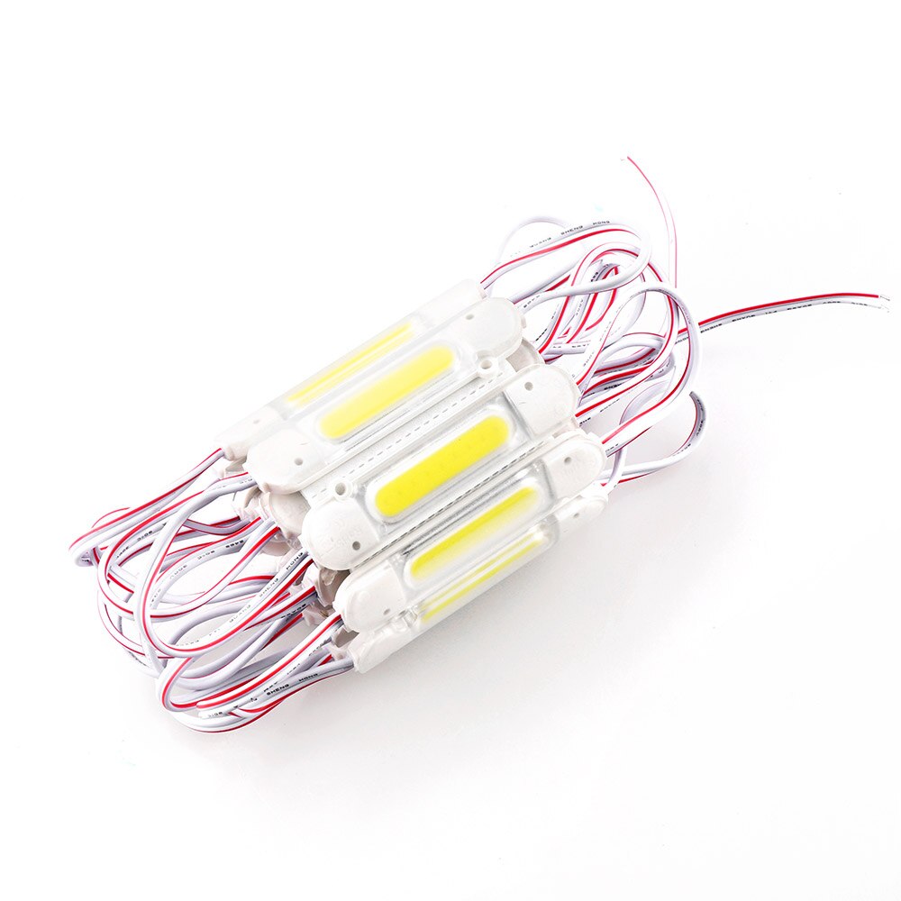 20pcs DC12V COB LED Modules 5050 RGB Advertising Modules Luminous Characters, Backlight Modules IP65 Waterproof: White
