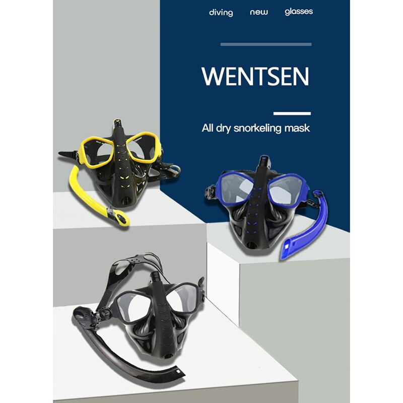 Máscaras de buceo, tubo de buceo, gafas de natación, equipo de aspiración subacuática, máscara de cara completa, resistente al agua