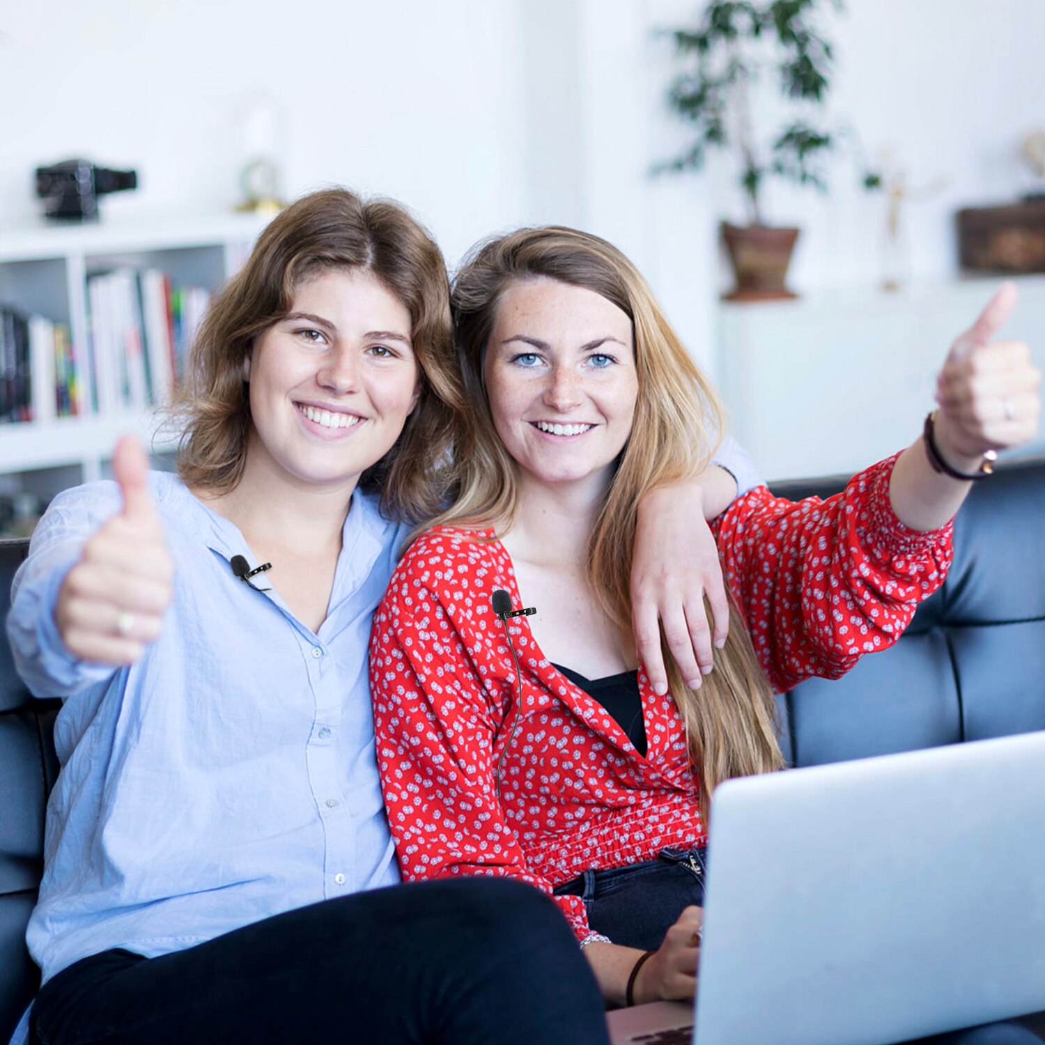 Boya BY-M1DM Dual Lavalier Microfoons Omnidirectionele Condensator Clip-On Revers Microfoon Voor Dslr Camera Ios Apparaat Live Interview