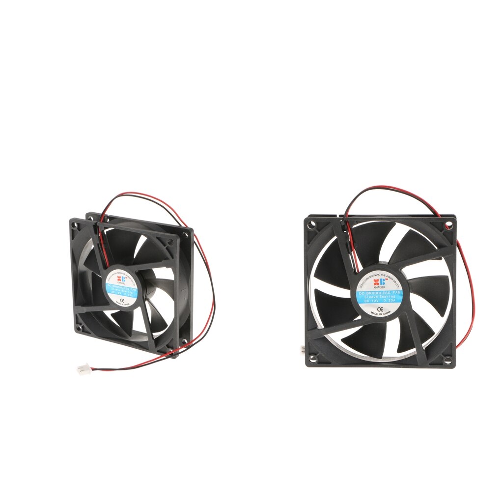 Ventilador de caja de refrigeración silenciosa para ordenador, 2 unidades, 92mm, 12V, PC/CPU