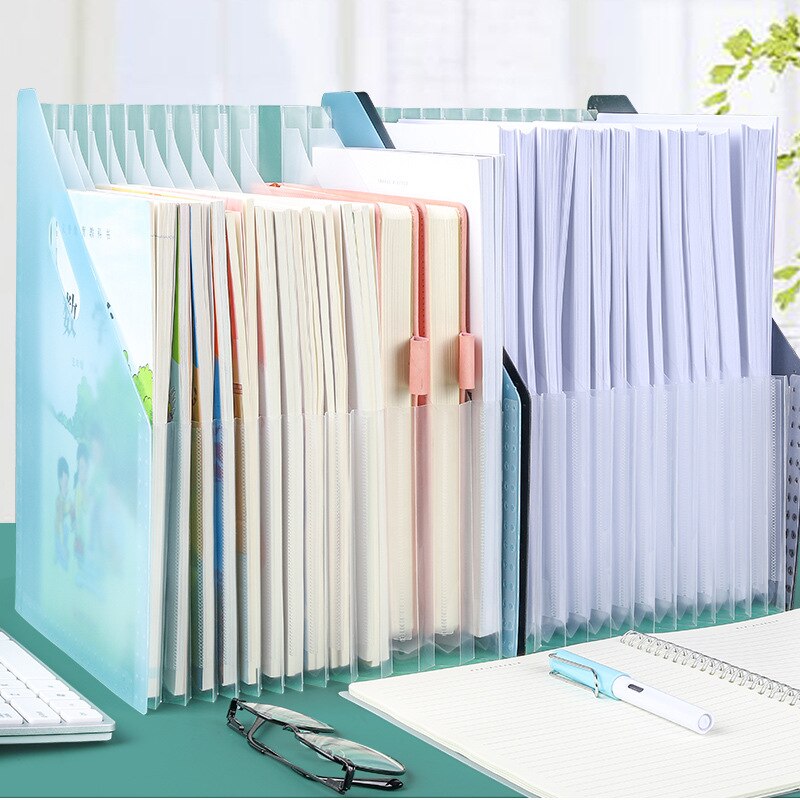 1Pc File Folder Document Paper Organizer Storage Holder Multilayer Expanding Box School Office Stationery File Desktop Storage