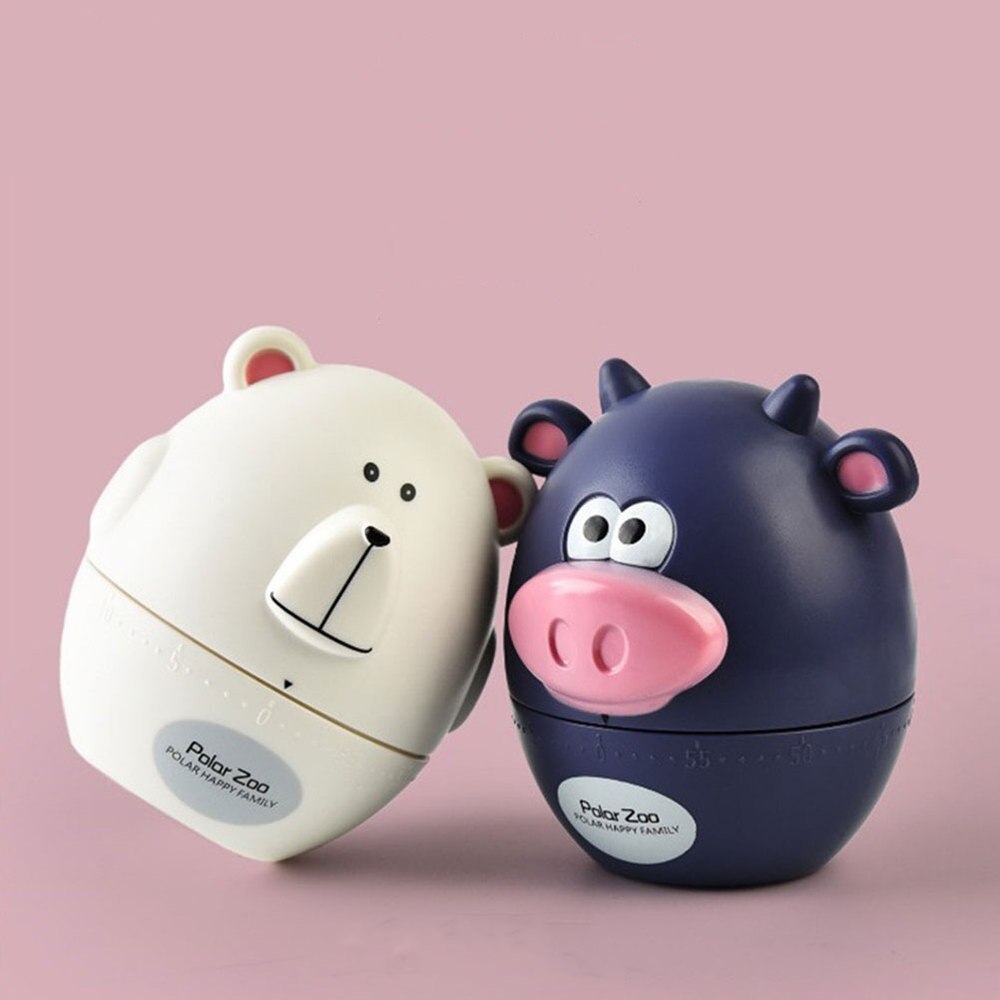 1Pc Kitchen Countdown Timer Cartoon Time Reminder Baking Supply(Purple)