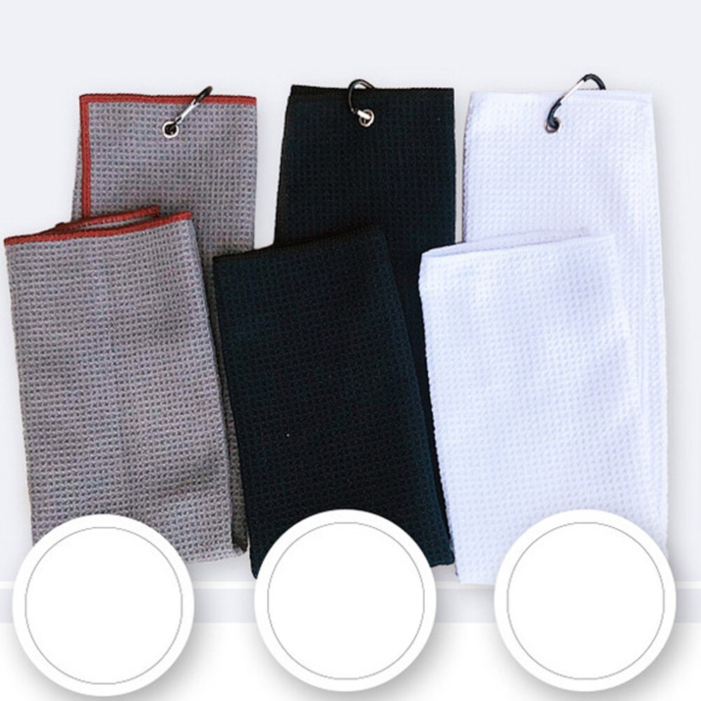 Golfhåndklæde og børstesæt golfklub rengøringstilbehør bomuldsklud dobbeltsidet udtrækkeligt hulbørste golfforsyninger