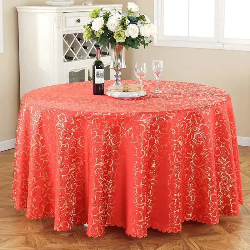 Nappe ronde vintage polyvalente, décoration de fête de mariage, couverture de table à manger à la maison, diamètre 160cm, 180cm, 200cm: Gris clair / See below for size descriptions