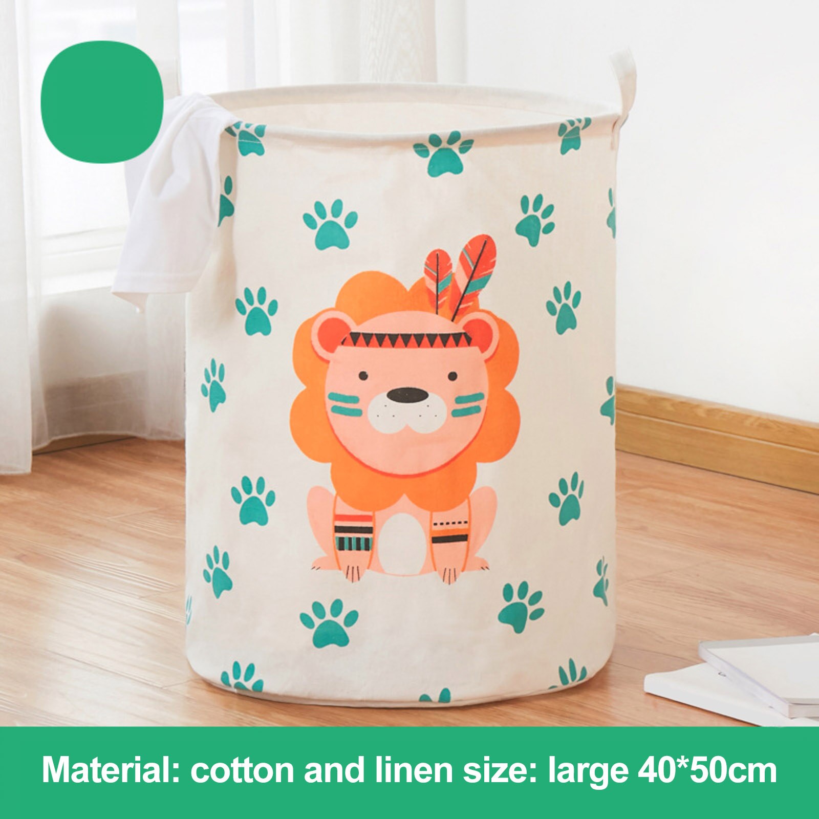 Baby Laundry Basket Cute Dinosaur Foldable Toy Storage Bucket Picnic Dirty Clothes Basket Box Canvas Organizer Cartoon Animal