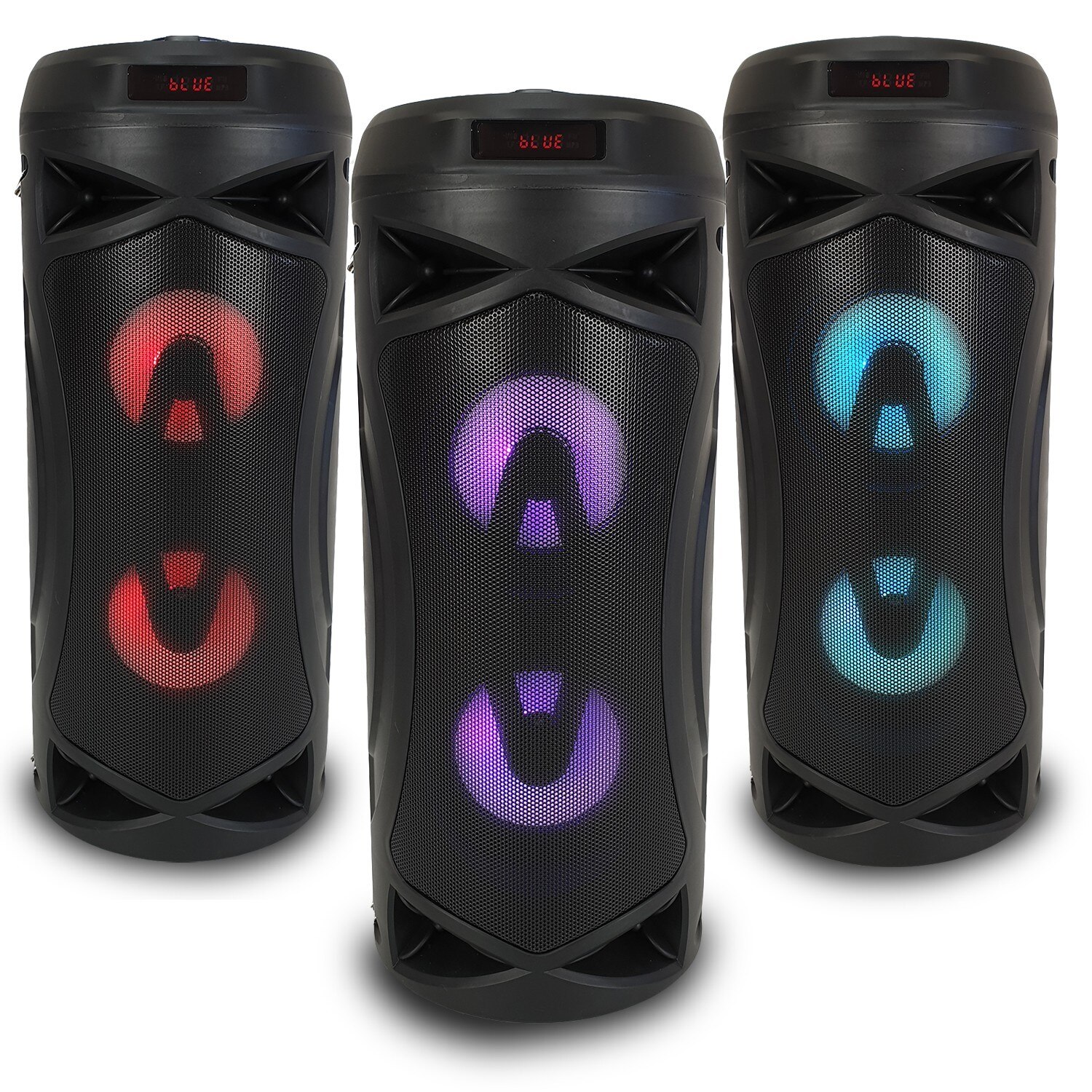 Tragbarer Party-lautsprecher mit LED-anzeige, usb/sd/bt-anschluss