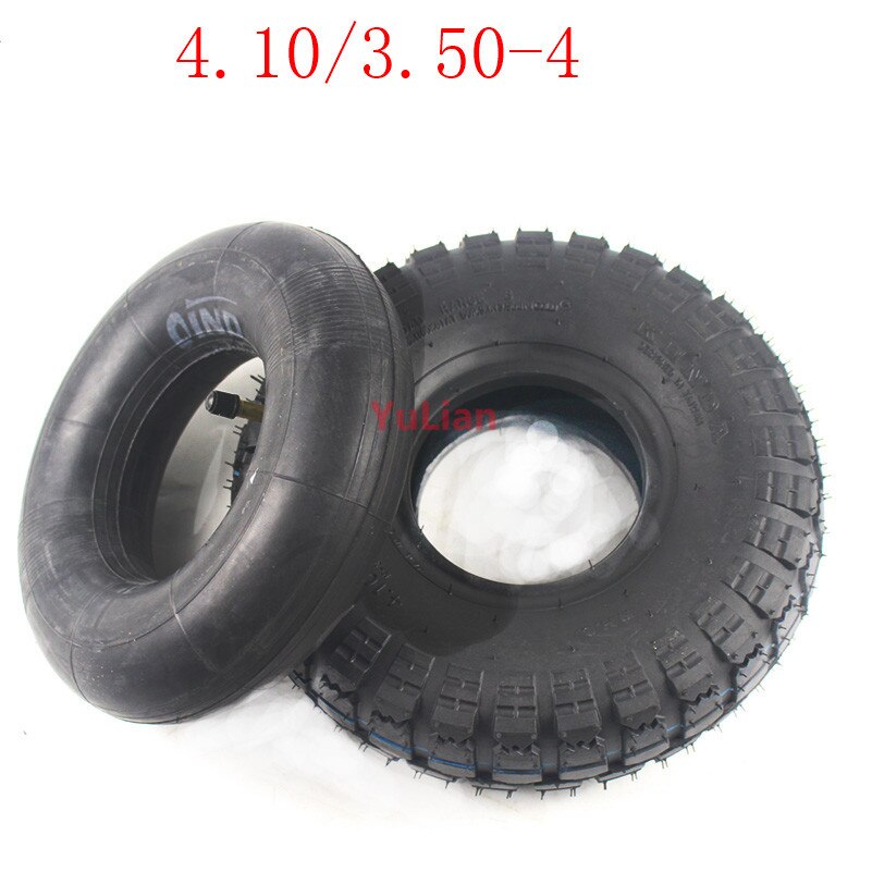 Good 4.10/3.50-4 Inner Outer Tyre 410/350-4 Pneumatic Wheel Tire for Electric Scooter, Trolley Accessories