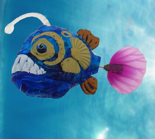 Aquarium grappig zwemmen elektronische vis geactiveerd batterij aangedreven speelgoed huisdier voor vissen tank decoreren vis lantaarn vis: Blauw