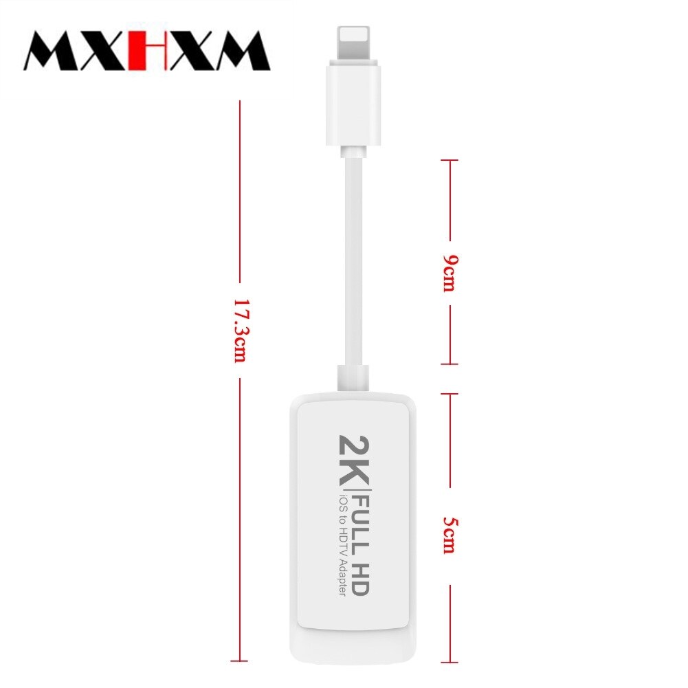 MXHXM-la misma pantalla con teléfono móvil, HDMI a pantalla grande HD, dispositivo para iPhone/iPad, compatible con Ios13