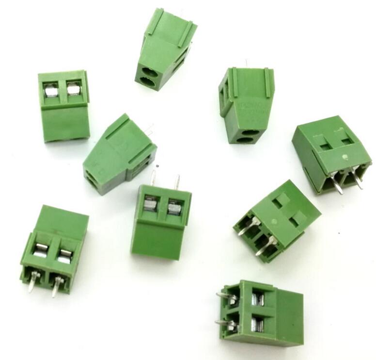 100pcs 2 Pin Screw Terminal Block Connector 5mm Pitch G