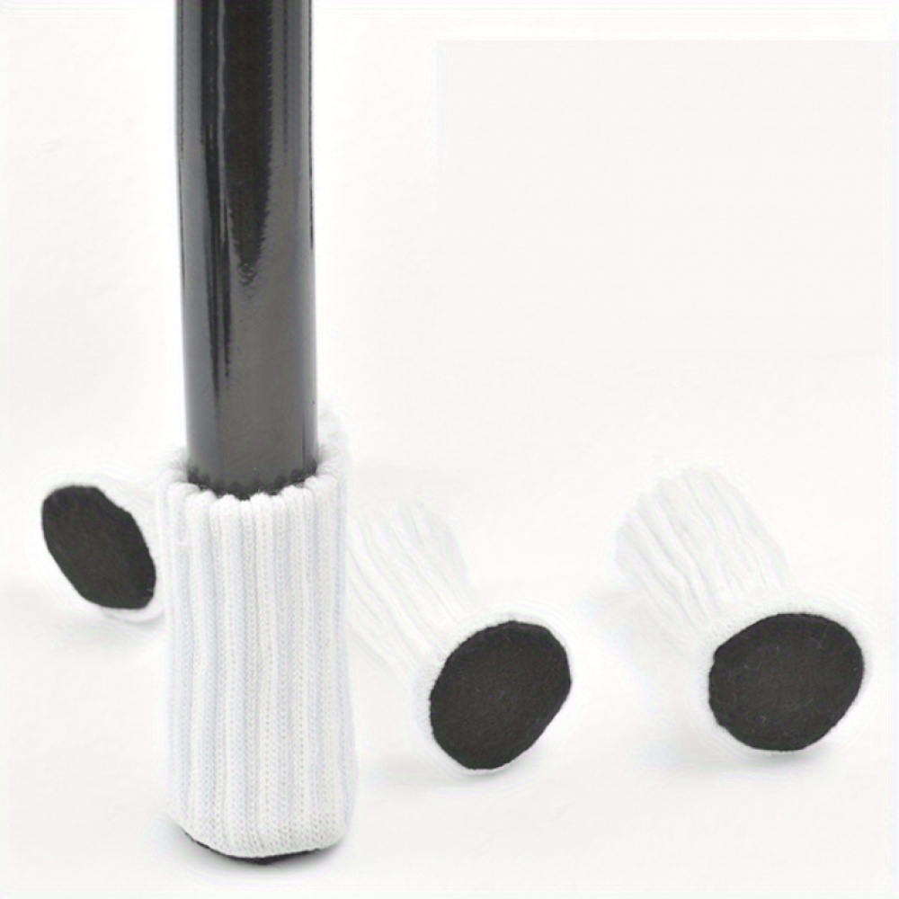 Botines antideslizantes de doble capa para mesa y silla, botines de punto con costuras gruesas, fondo redondo, protección de piernas, taburete de Silla, 8/16 piezas
