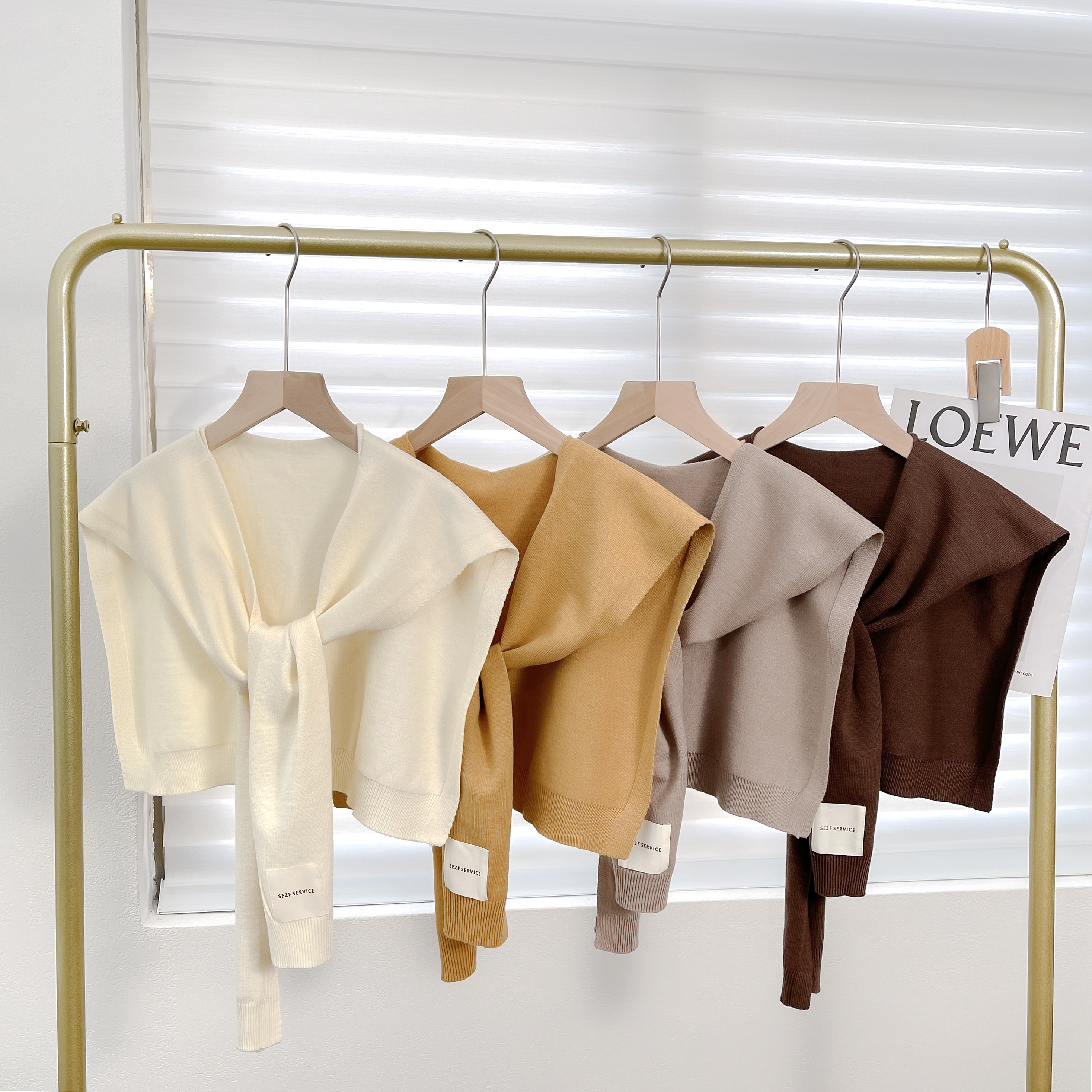 Bufanda chal de punto de Color liso para mujer, capas de otoño e invierno con camisas, ropa de invierno a la , bufandas decorativas para mujer