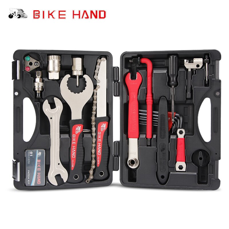 BIKEHAND 18 In 1 Multiful Bicycle Tools Kit Portable Bike Repair Tool Box Set Hex Key Wrench Remover Crank Puller Cycling Tools: Default Title