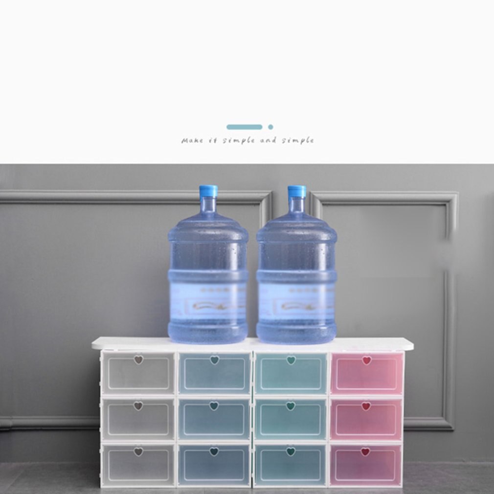 Foldable Clear Shoes Box Thickened Drawer Case Plastic Shoe Boxes Stackable Box Shoe Organizer Shoebox storage Shoe rack
