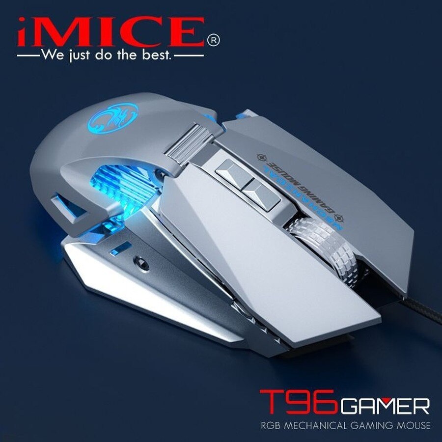 IMICE T96 USB Wired Mechanical Gaming Macro Definition Programming Game Mouse Counterweight Can Increase or Decrease Game Mouse
