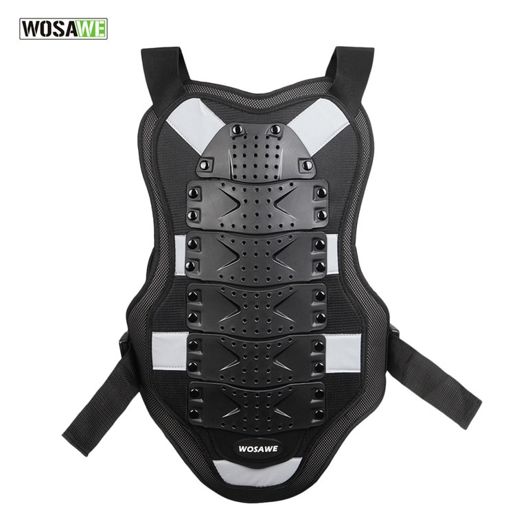 Black Motorcycle Vest Back Support Guard Men Protector Free size Clothing Moto Motorbike Skiing Body Back Protection
