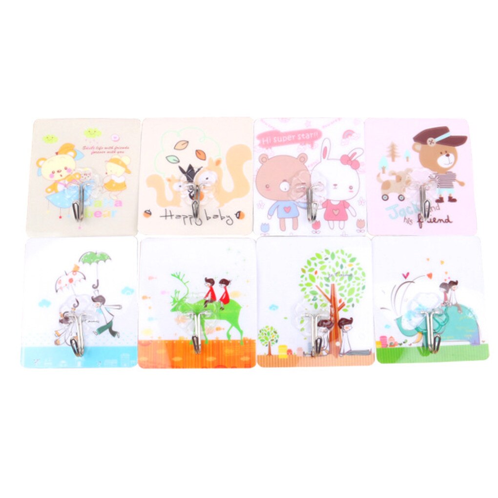 1Pc Sterke Lijm Keuken Wandmontage Haak Naadloze Nail Gratis Sticky Hanger Badkamer Magic Handdoek Haak Badkamer Accessoires