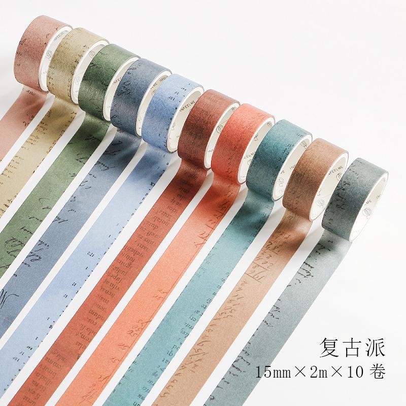 10 stks/pak Alfabet Nummer Decoratieve Sticker Washi Tape Plakband Diy Scrapbooking Sticker Label Masking Ambachtelijke Tape: B