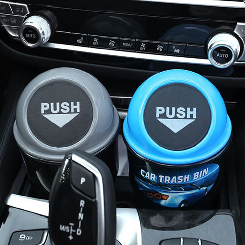 Car Trash Can Car Plastic Mini Trash Can Car Multi-Function Small Debris Storage Bucket