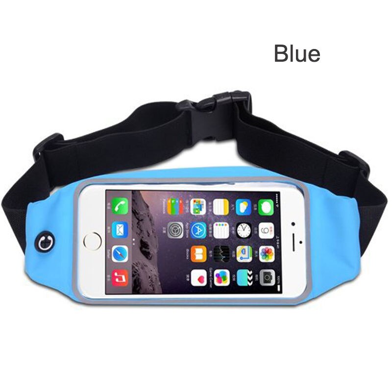 Universele 5.8 &#39;&#39;Sport Taille Tas Voor iPhone XR XS 8 7 6 6s Cover Voor Samsung Huawei xiaomi Case Running Wallet Phone Bags: sky blue