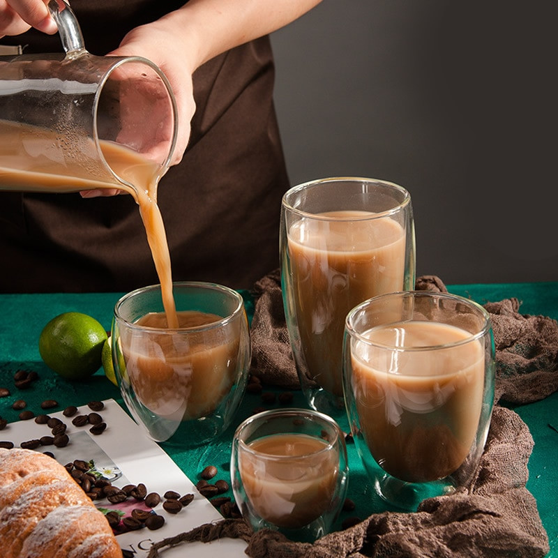 Heat-resistant Double Wall Glass Cup Beer Handmade Beer Mug Tea Transparent Drinkware Water Bottle Coffee Cup