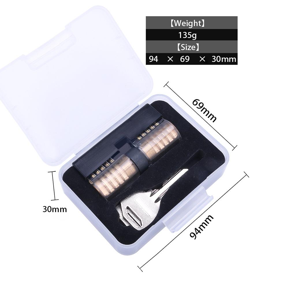 AMYGOJJ 16Pcs/Set Transparent Lock Padlocks AB Combination Lock Visible Lock Set