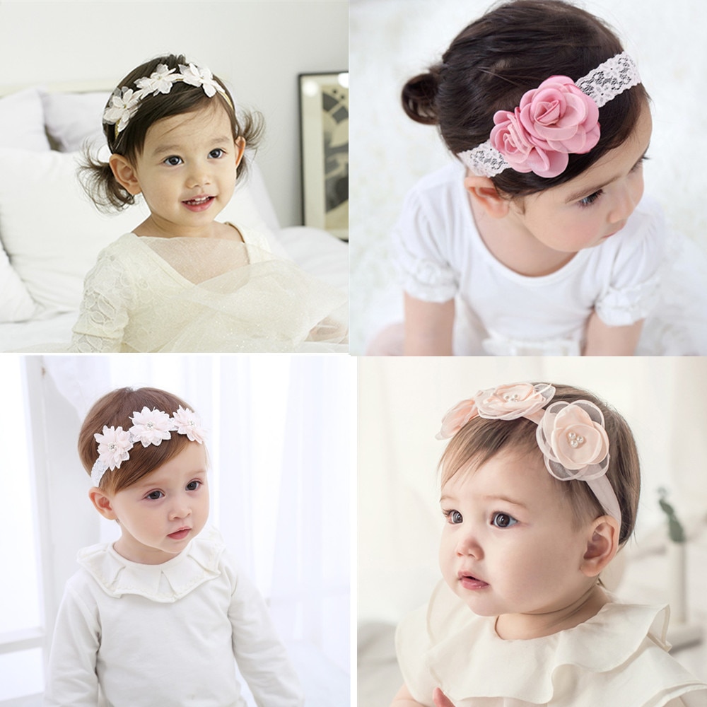 Baby Girls Kids Headbands Turban Newborn Hairband Baby Headband Flower Girls Pink Ribbon Hair Bands Hair Accessories Jewelry