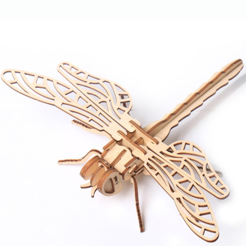 Puzzle en bois insecte 3D Puzzle bricolage Puzzle Animal à la main éducatif assemblée jouet pour les enfants: 6